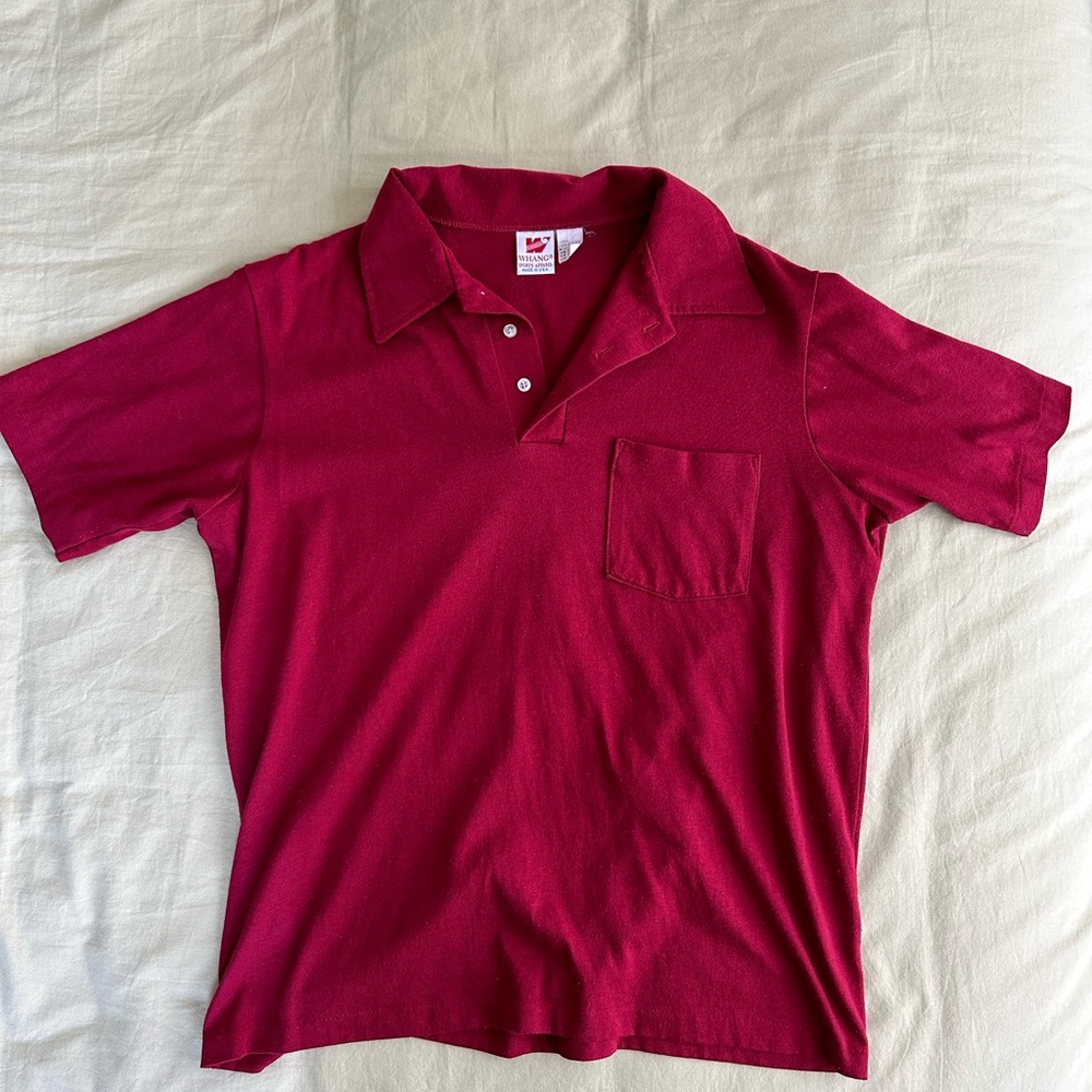 Vintage Vibrant Red Polo Shirt